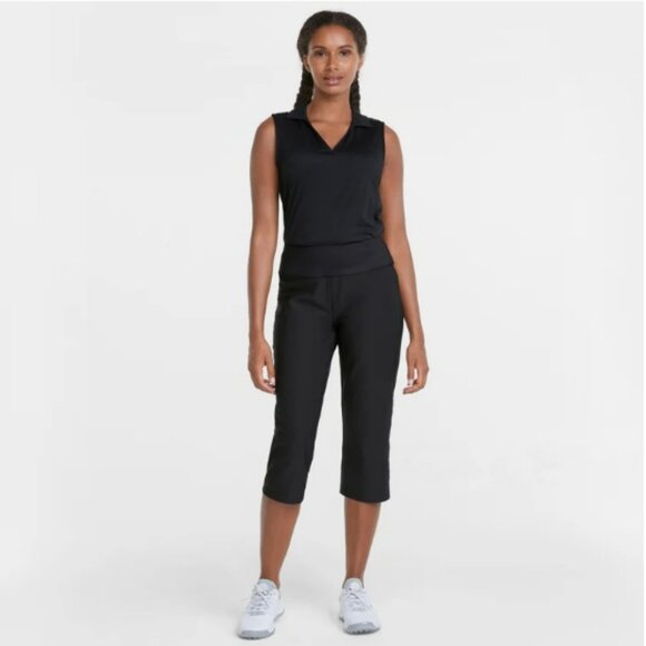 PUMA PWRSHAPE Capri Golf Pants Black Twill - Picture 1 of 14